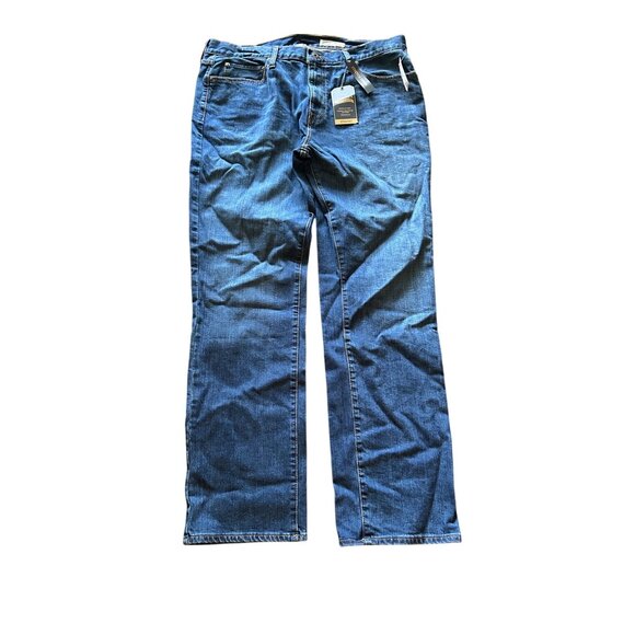 Cremieux Mens Stretch Denim Jeans Straight Fit 40/34 Blue With Tags - Picture 1 of 4